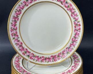 Minton Tiffany & Co Fkr New York Fine English Pink & Gold Plates
