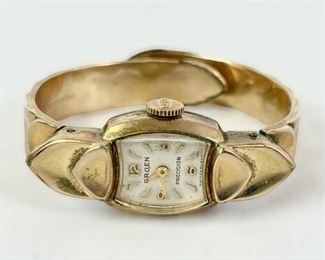 Vintage Gruen Gold Filled Mechanical Ladies Wristwatch W/ Original Case
