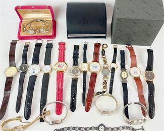 Vintage Watch Collection: Bulova, Timex, Seiko, Chicos, Caravelle, Relic, Brighton, Rado & Bulova Box
