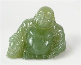 Vintage Asian Carved Jade Buddhist Figure
