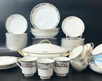 Mikasa Cambridge L9015, Mello Hand Painted China, & Union K Czechoslovakia China Plates, Bowls, Tea Cups, Saucers, Lidded Tureen, and More
