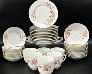 D & C Delinieres of Limoges France Porcelain China Plates, Saucers, Bowls, and Tea Cups
