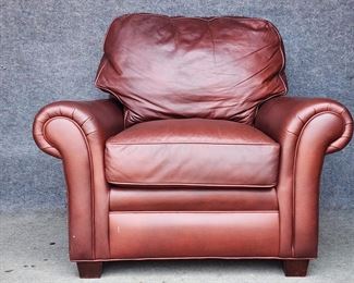 Hancock & Moore  Chair & Ottoman
