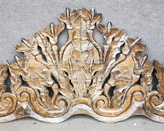 Vintage Hand Carved Wood Boho Hippie Large Wall Hanging or Headboard
