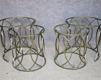 Modern Style Metal Stacking Tables No Glass 4 Tables
