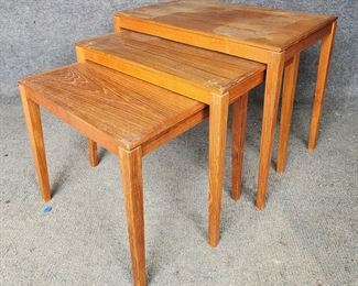 Bent Silbert Mid Century Danish Modern Stacking Tables MCM
