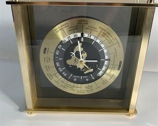Vintage Seiko Quartz World Mantel Clock - In Great Condition
