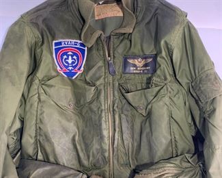 Vintage Vietnam Era USN Reconnaissance Attack Squadron MIL-S-18342C Size 42 R Winter Bomber Jacket - Shows Some Wear, See Photos
