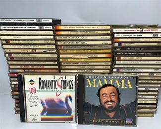 75 Music CDs - Pavarotti, Duke Ellington, Dave Brubeck, Great Composers, Beethoven, Johnny Cash, Antonin Dvorak, Handel, Julio Iglesias, Folk Songs and More
