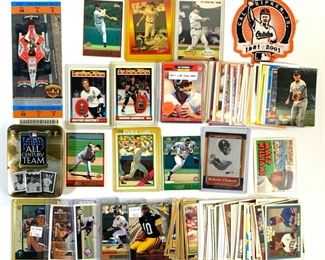 Wayne Gretzky, Joe Theismann, Cal Ripken Jr, Nolan Ryan, Mario Lemieux, Sammy Sosa, and More Assorted Baseball, Hockey, and Football Cards With 2006 Indycar Indy 500 Ticket
