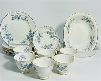 Fine Royal Adderley Ridgway Potteries Forget Me Not China England
