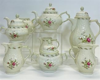 Fine Rosenthal German Porcelain China 10 Rosen Sanssouci lot of Pot Pitcher Creamers and sugar bowls
