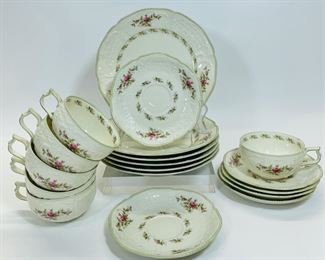 Fine Rosenthal German Porcelain China 10 Rosen Sanssouci PLATES CUPS WITH SAUCERS
