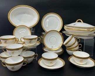 Fine CH Field GDA Haviland Limoges GOLDEN RIM China
