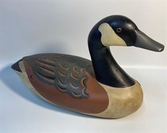 Vintage Hand Carved and Painted Duck Decoy Signed DW Bedford, VA 1981
