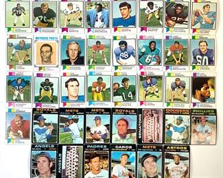Vintage Topps 1973 Football & 1971 Baseball Cards
