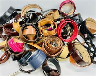 YSL, Jennifer Graham, Jenny And The Boys, Mark Shale, Harold Powel And Much More Large Assorted Belt Lot
