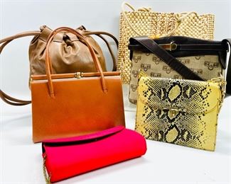 Susan Guil, Morris Moskowitz, DonnaKaran And Other Non Branded Assorted Handbag Lot Pre Owned in Good Condition

