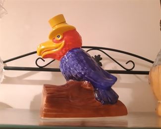 KU decanter, basement bar area