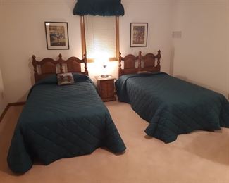 Basement bedroom twin beds