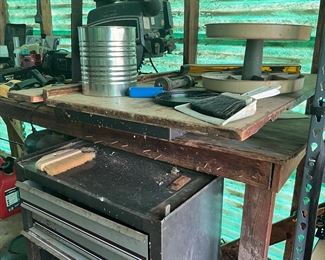 rolling tool chests; radial arm saw