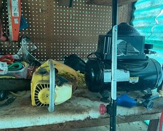 chain saw; compressor