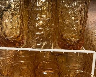 Anchor Hocking Lido Milano glasses in amber