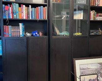 IKEA shelves.  Best part - already assembled!