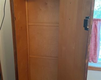 Inside the little antique armoire 