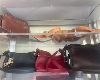 Vintage leather Coach purses and messenger bag