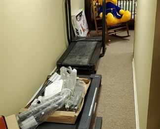 2 Treadmills, 1 never used & needs assembly.
