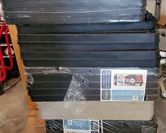 New, unassembled sheving units