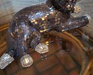 Jobi Mosaic Mirror Cat w/ Blue Eyes