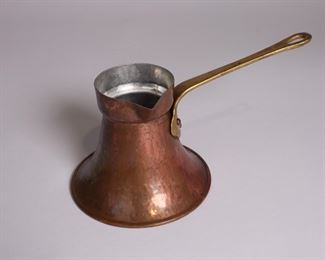 Lot 2115 Antique G. LeClerc Copper Warmer Pot w Pour Spout