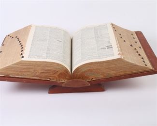 Lot 2125 Huge Websters International Dictionary on Stand