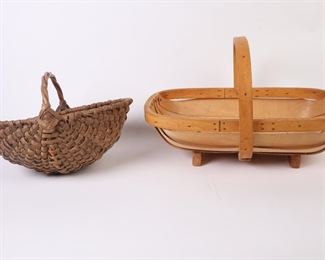 Lot 2129 Lot 2 Baskets  Bentwood Made in England  Other Unmarked