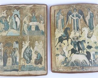 Lot 2177 Pair of Russian Orthodox Religious Wall Art