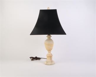 Lot 2199 Polished Stone Marble  Tabletop Lamp