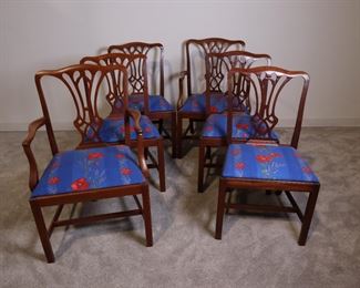 Lot 2222 Set 6 Upholstered Dining Chairs