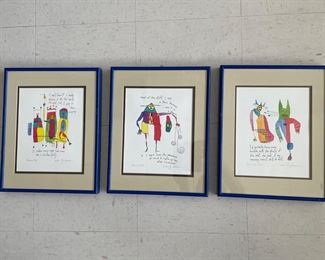 Lot 2245 Set 3 Story People Prints  Brian Andreas