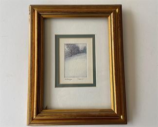Lot 2248 Small Framed Winterscape  Signed