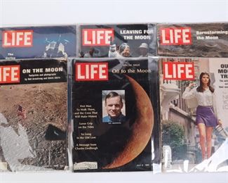 Lot 2302 Lot of 6  1969 Moon Landing LIFE Magazines