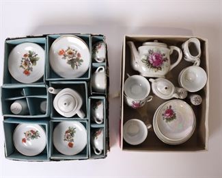 Lot 2320 Lot of 2 Childs Play Floral Tea Sets  Made in Japan