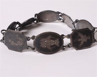 Lot 2338 Vintage Sterling Bracelet 24.1g