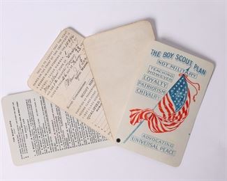 Lot 2337 1915 Boy Scout Membership Card Booklet