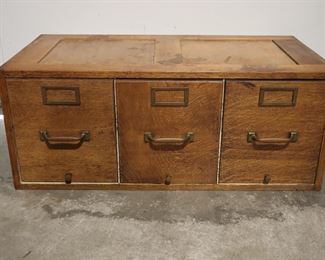 Lot 2345 Vintage Wooden File Cabinet