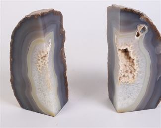 Lot 2415 Polished Geode Bookends