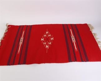 Lot 2426 Red Southwestern Handwoven Wool Textile Wall Hanging
