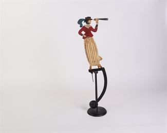 Lot 2435 Swinging Weighted Decorative Metal Sculpture