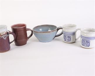 Lot 2443 Lot Pottery Coffee Mugs